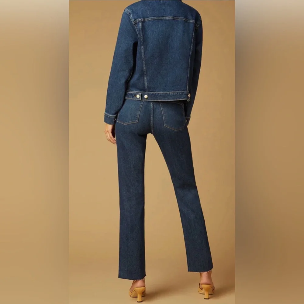 DL1961 Patti Straight High Rise Vintage Ankle Jeans in Dark Blue‎ Size 28